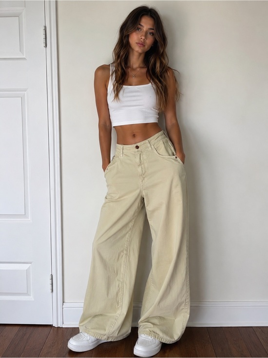 Pilcro Denim - Pilcro Light Tan High-Rise Pants